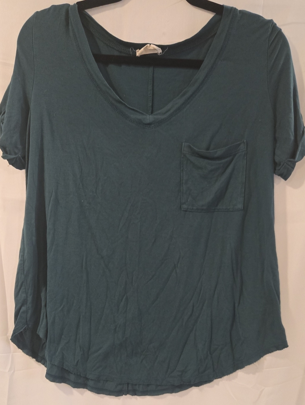 143 Story by Line Up Teal V-Neck Pocket Tee